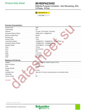 8910DPA23V02 datasheet  